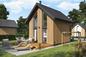  Projekt domu letniskowego Lido 2 A dom letniskowy na zgłoszenie do 35m2 (SLN2559) - projekt domu parterowego - Zdjęcie 2