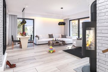  Projekt domu Ajaks Max (WOE1120) - projekt domu parterowego z poddaszem - Zdjęcie 6