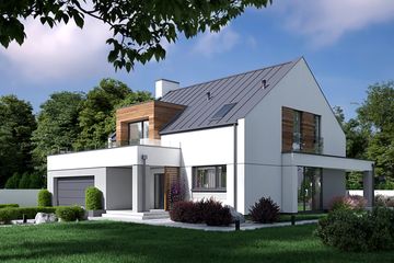  Projekt domu Xavier III G2 (LBA1004) - projekt domu parterowego z poddaszem - Zdjęcie 2