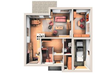  Projekt domu Poziomka - murowana – ceramika (KRD1560) - projekt domu parterowego z poddaszem - Zdjęcie 8