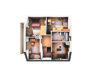  Projekt domu Poziomka - murowana – ceramika (KRD1560) - projekt domu parterowego z poddaszem - Zdjęcie 9