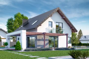  Projekt domu przy Alabastrowej 40 (KRK1517) - projekt domu parterowego z poddaszem - Zdjęcie 2