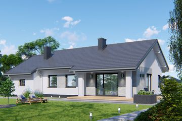  Projekt domu APS 259 (LUA1411) - projekt domu parterowego - Zdjęcie 2