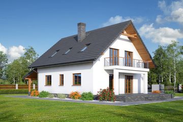  Projekt domu Zawojów plus k (KRP2189) - projekt domu parterowego z poddaszem - Zdjęcie 2