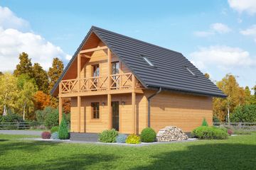  Projekt domu Zawoja 31 dws (KRP2191) - projekt domu parterowego z poddaszem - Zdjęcie 2