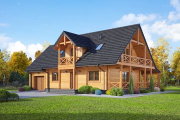  Projekt domu Milicz dw 8 (KRP2192) - projekt domu parterowego z poddaszem - Zdjęcie 1