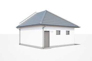  Projekt garażu G330F szkielet drewniany (SLN2565) - projekt garażu parterowego - Zdjęcie 2