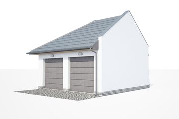  Projekt garażu G330F szkielet drewniany (SLN2565) - projekt garażu parterowego - Zdjęcie 4