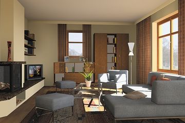 Projekt domu Saga - murowana – ceramika - parterowy z poddaszem dom o powierzchni 153,80 m², dach naczółkowy - ujęcie 3