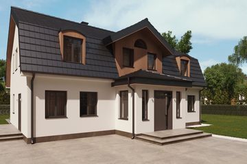  Projekt domu uA64 (WCB1077) - projekt domu parterowego z poddaszem - Zdjęcie 3