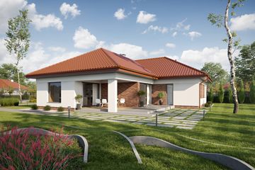  Projekt domu TK178 (WAK1088) - projekt domu parterowego - Zdjęcie 2