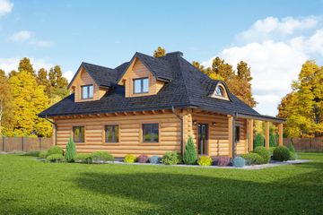  Projekt domu Chmielno dw (KRP2194) - projekt domu parterowego z poddaszem - Zdjęcie 2