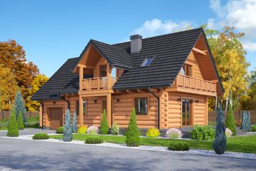  Projekt domu Zawoja dw 43 (KRP2196) - projekt domu parterowego z poddaszem - Zdjęcie 1