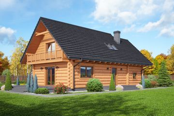  Projekt domu Zawoja dw 43 (KRP2196) - projekt domu parterowego z poddaszem - Zdjęcie 2