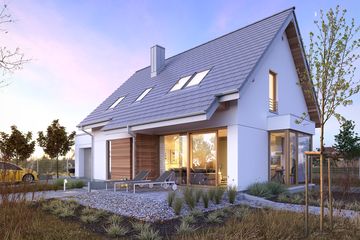  Projekt domu Przytulny 4A (WAW1105) - projekt domu parterowego z poddaszem - Zdjęcie 1