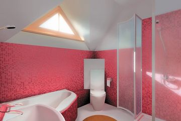  Projekt domu Fikus - murowana - klinkier (KRD2343) - projekt domu parterowego z poddaszem - Zdjęcie 4