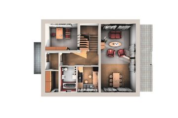  Projekt domu Fikus - murowana - klinkier (KRD2343) - projekt domu parterowego z poddaszem - Zdjęcie 7