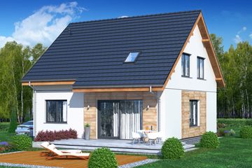  Projekt domu Jaskółka 3 bez garażu (WRL1054) - projekt domu parterowego z poddaszem - Zdjęcie 2