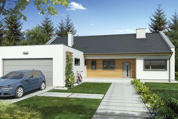  Projekt domu Klaudiusz A (WRD2724) - projekt domu parterowego - Zdjęcie 2