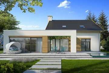  Projekt domu Melania (WRD2727) - projekt domu parterowego z poddaszem - Zdjęcie 1