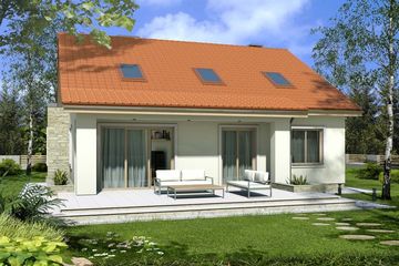  Projekt domu Małgosia 2D (WRD2733) - projekt domu parterowego z poddaszem - Zdjęcie 2