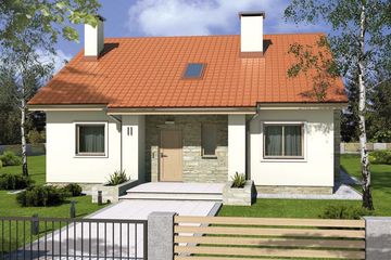  Projekt domu Małgosia 2DD (WRD2738) - projekt domu parterowego z poddaszem - Zdjęcie 1