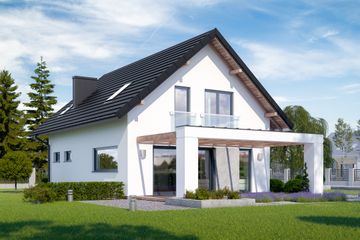  Projekt domu przy Alabastrowej 39 (KRK1519) - projekt domu parterowego z poddaszem - Zdjęcie 2