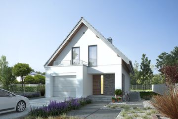  Projekt domu Miły 2 (WAW1107) - projekt domu parterowego z poddaszem - Zdjęcie 1