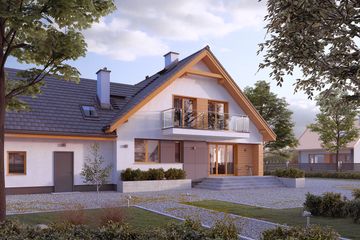  Projekt domu Wolta (BSA2153) - projekt domu parterowego z poddaszem - Zdjęcie 2