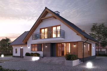  Projekt domu Wolta (BSA2153) - projekt domu parterowego z poddaszem - Zdjęcie 4