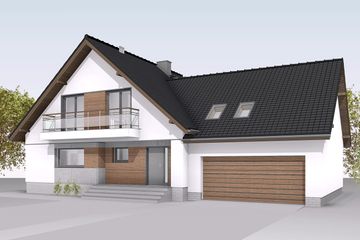  Projekt domu Wolta 2 (BSA2154) - projekt domu parterowego z poddaszem - Zdjęcie 1