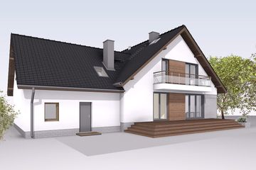  Projekt domu Wolta 2 (BSA2154) - projekt domu parterowego z poddaszem - Zdjęcie 2