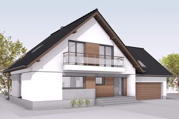  Projekt domu Wolta 2 (BSA2154) - projekt domu parterowego z poddaszem - Zdjęcie 3