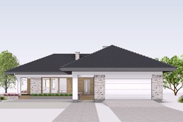  Projekt domu Aksamit 7 (BSA2155) - projekt domu parterowego - Zdjęcie 2