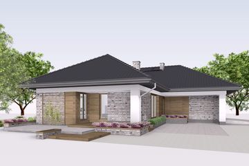  Projekt domu Aksamit 7 (BSA2155) - projekt domu parterowego - Zdjęcie 3