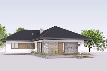  Projekt domu Aksamit 7 (BSA2155) - projekt domu parterowego - Zdjęcie 4