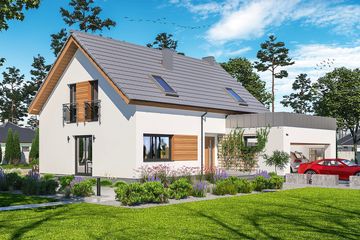  Projekt domu Homer (WOE1122) - projekt domu parterowego z poddaszem - Zdjęcie 2