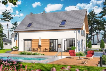  Projekt domu Homer (WOE1122) - projekt domu parterowego z poddaszem - Zdjęcie 3