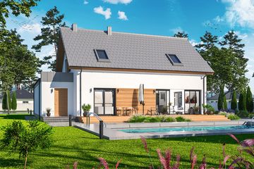  Projekt domu Homer (WOE1122) - projekt domu parterowego z poddaszem - Zdjęcie 4