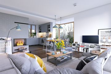  Projekt domu Przytulny 4 (WAW1098) - projekt domu parterowego z poddaszem - Zdjęcie 6