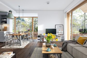  Projekt domu Przytulny 4A (WAW1105) - projekt domu parterowego z poddaszem - Zdjęcie 4