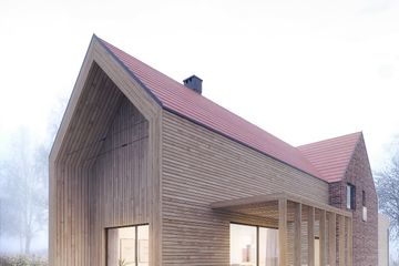  Projekt domu House X10 – drewno HBE (WRG1069) - projekt domu parterowego z poddaszem - Zdjęcie 3