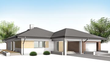  Projekt domu Optima (BSA2163) - projekt domu parterowego - Zdjęcie 1