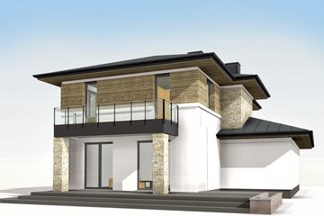 Projekt domu Cyprys 9 (BSA2165) - projekt domu z pełnym piętrem - Zdjęcie 3