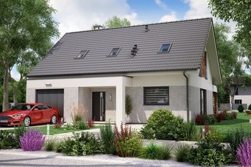  Projekt domu KA39 (PKT1005) - projekt domu parterowego z poddaszem - Zdjęcie 1