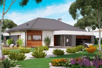  Projekt domu KA34 (PKT1007) - projekt domu parterowego - Zdjęcie 1