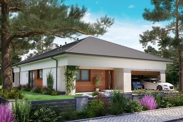  Projekt domu KA11 (PKT1015) - projekt domu parterowego - Zdjęcie 1