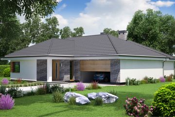  Projekt domu KA10 (PKT1018) - projekt domu parterowego - Zdjęcie 2