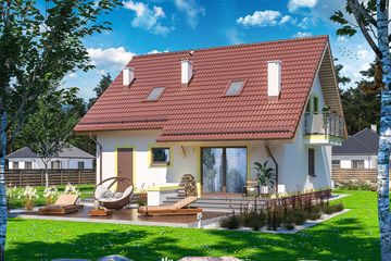  Projekt domu Ares paliwo stałe (WOE1025) - projekt domu parterowego z poddaszem - Zdjęcie 3