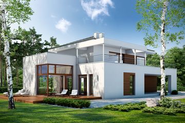  Projekt domu Ażurowy D38 (WWB1036) - projekt domu z pełnym piętrem - Zdjęcie 1